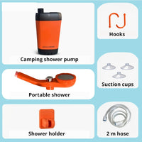 Rechargeable Portable Camping Shower with Digital Display - AxenBox