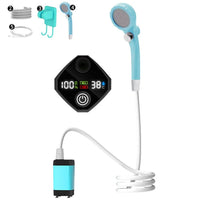 Rechargeable Portable Camping Shower with Digital Display - AxenBox