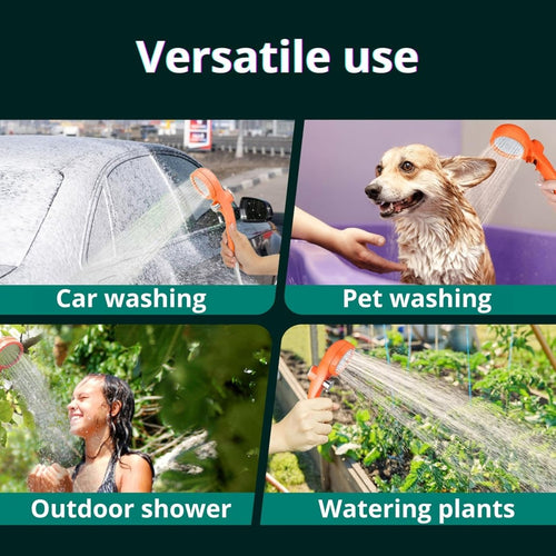 Rechargeable Portable Camping Shower with Digital Display