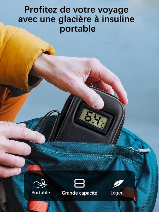 ❄Refrigerant travel kit for insulin with temperature display Temperature monitoring in real time✈️ - AxenBox