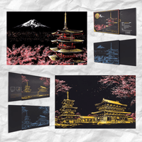 Scratch Art Painting Kits for Adults & Kids, Rainbow Painting Sketch Night View Scratchboard - AxenBox