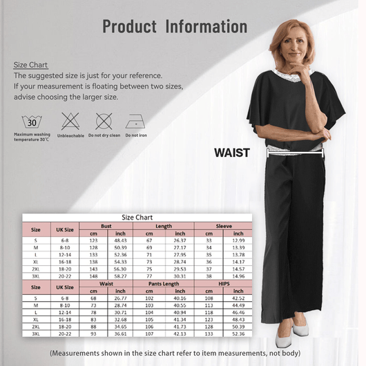 Sequin Elegant Two - piece Set Pantsuit Batwing Sleeve Women Blouse - AxenBox