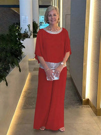 Sequined Colorblock Elegant Two - piece Set - AxenBox