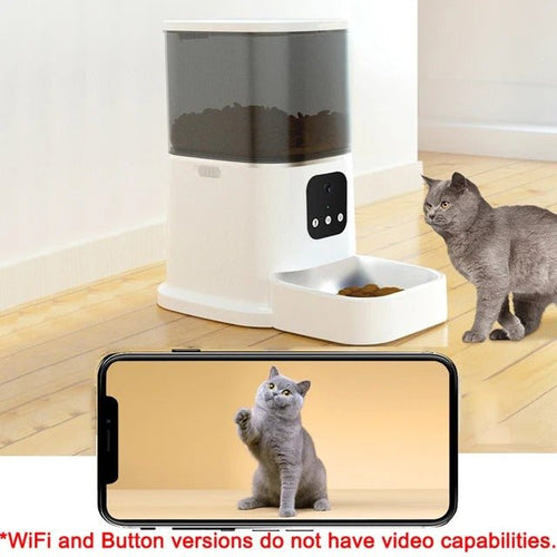 Smart WiFi Cat Feeder with Camera & Audio – 6L