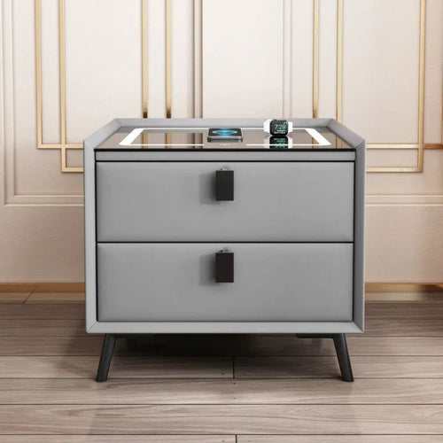Tech-Integrated Bedside Table