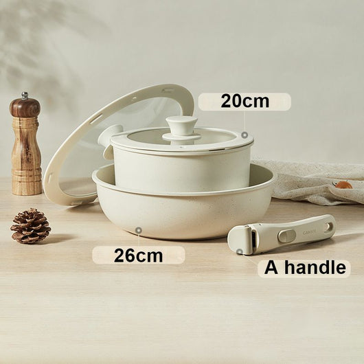 ⏳Time - limited Special⏰Non - stick Cookware Set with Removable Handle - Oven Safe - AxenBox