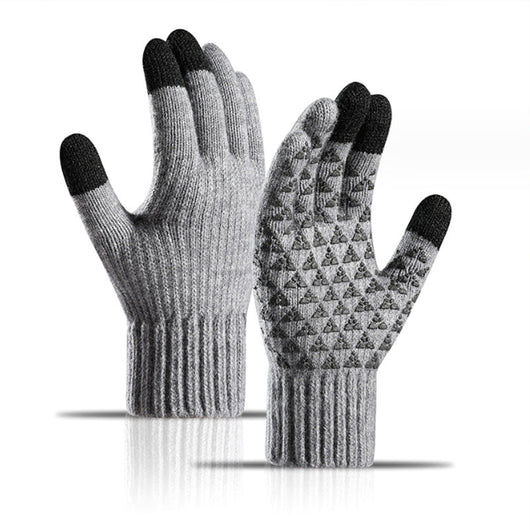 USB Heated Knit Gloves - Touch Screen Friendly - AxenBox