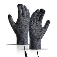 USB Heated Knit Gloves - Touch Screen Friendly - AxenBox