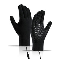 USB Heated Knit Gloves - Touch Screen Friendly - AxenBox