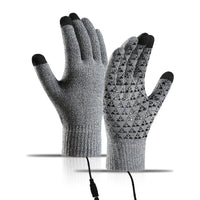 USB Heated Knit Gloves - Touch Screen Friendly - AxenBox