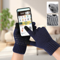 USB Heated Knit Gloves - Touch Screen Friendly - AxenBox