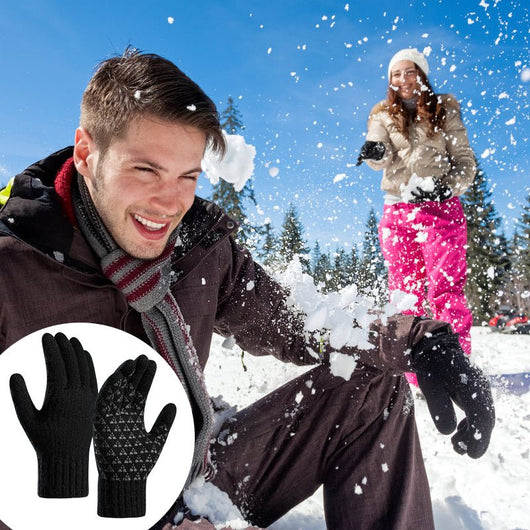 USB Heated Knit Gloves - Touch Screen Friendly - AxenBox