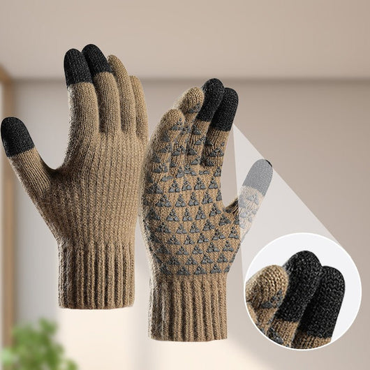 USB Heated Knit Gloves - Touch Screen Friendly - AxenBox