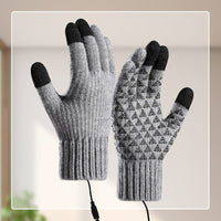 USB Heated Knit Gloves - Touch Screen Friendly - AxenBox