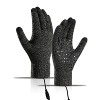 USB Heated Knit Gloves - Touch Screen Friendly - AxenBox