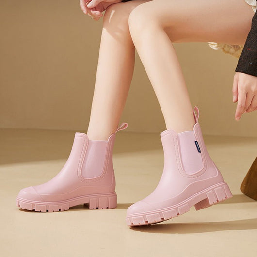 Waterproof Non - Slip Chelsea Rain Boots for Women - AxenBox