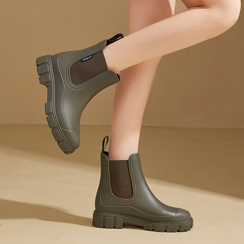 Waterproof Non-Slip Chelsea Rain Boots for Women