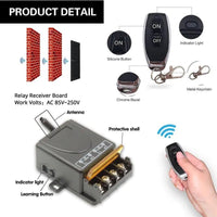 Wireless Remote Control Switch & Receiver Kit, No Wiring - AxenBox