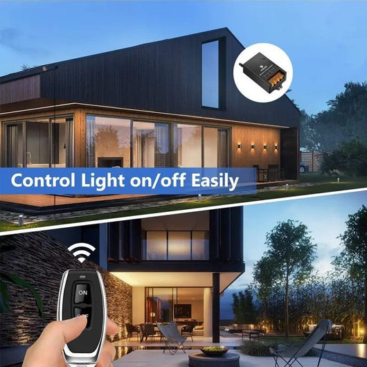 Wireless Remote Control Switch & Receiver Kit, No Wiring - AxenBox