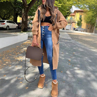 Women's Hooded Long Sweatshirt - AxenBox