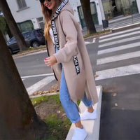 Women's Hooded Long Sweatshirt - AxenBox